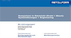Desktop Screenshot of metallform.de